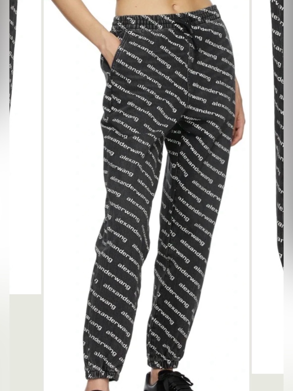 Alexander Wang Logo Print Jogger Jeans